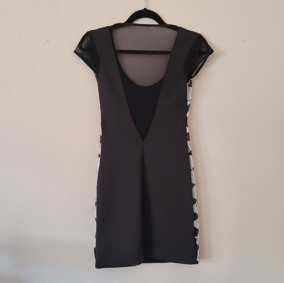 Bebe - Y2K Black & White Sequin Dress - Picture 6 of 8
